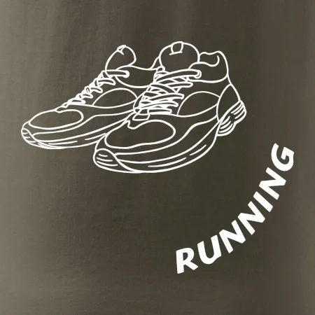 Running nápis šikmo