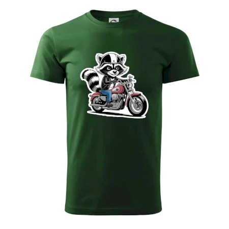 Mýval na motorke kreslený