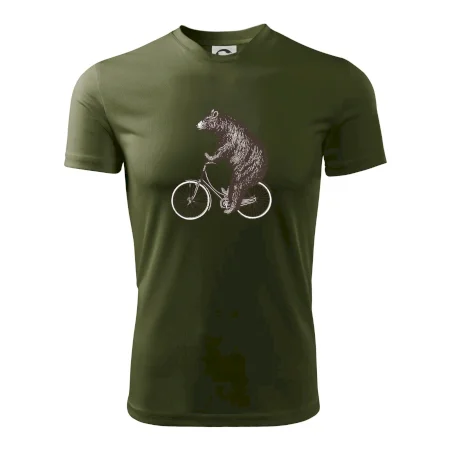 Medveď na bicykli