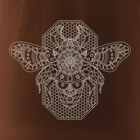 Steampunk včela čiernobiela