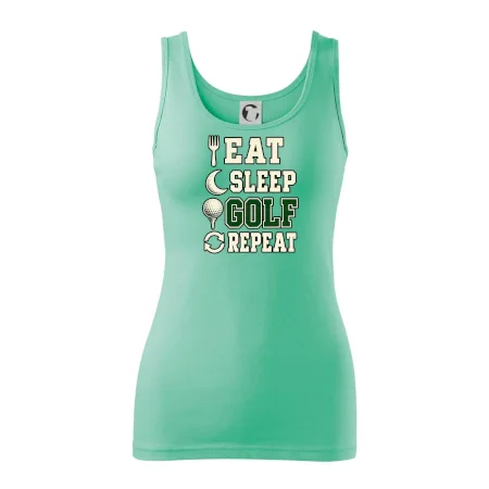 Eat sleep golf repeat typografie