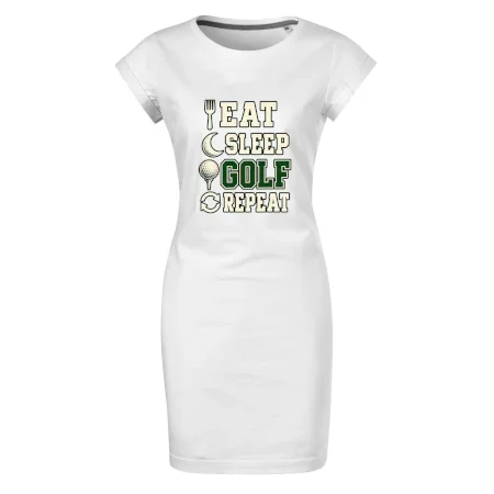 Eat sleep golf repeat typografie