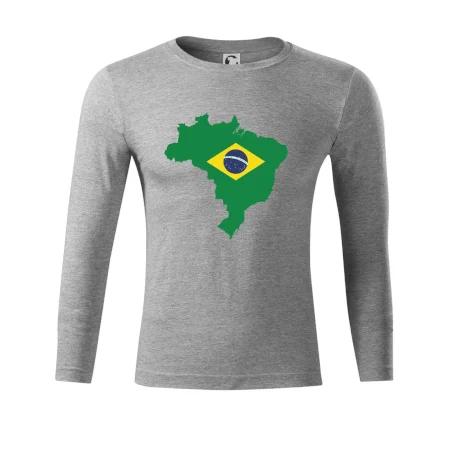 Brazília vlajka v mape