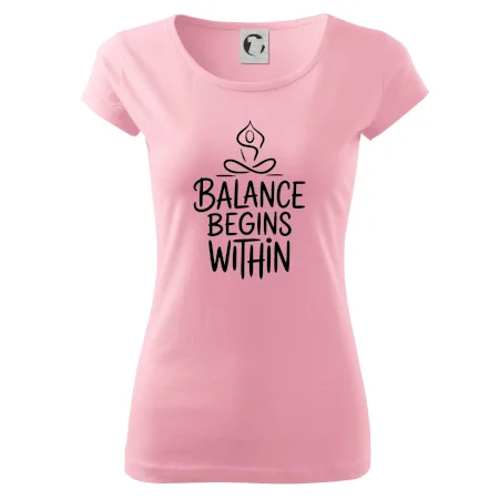 Balance begins within nápis