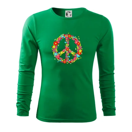 Peace symbol červené kvety