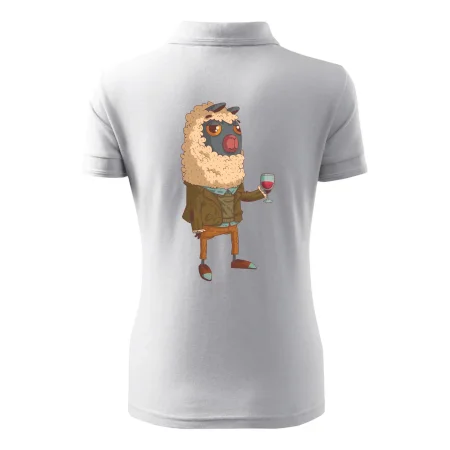 Alpaka s vínom muž