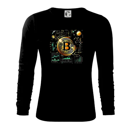 Bitcoin logo s grafmi