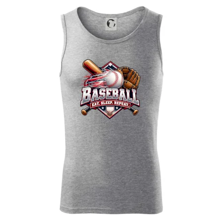 Baseballová pálka s rukavicou eat sleep repeat