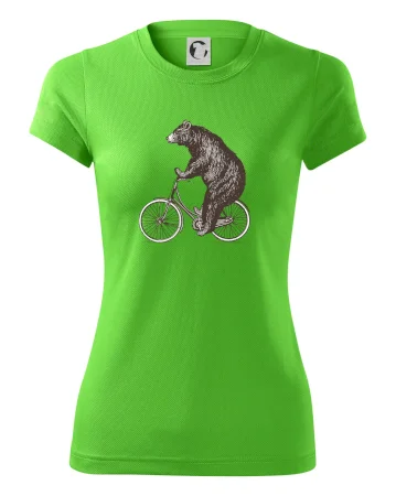 Medveď na bicykli