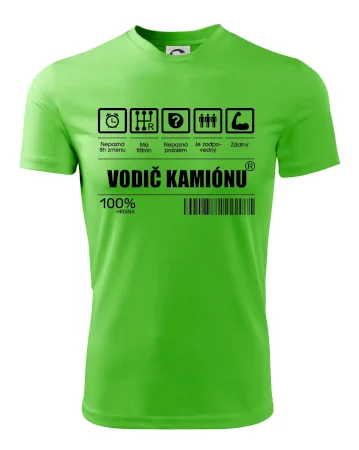 Čiarový kód - Vodič kamiónu