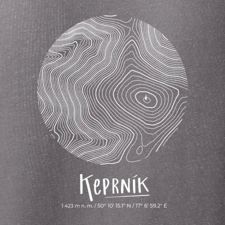 Keprník - vrstevnice v kruhu