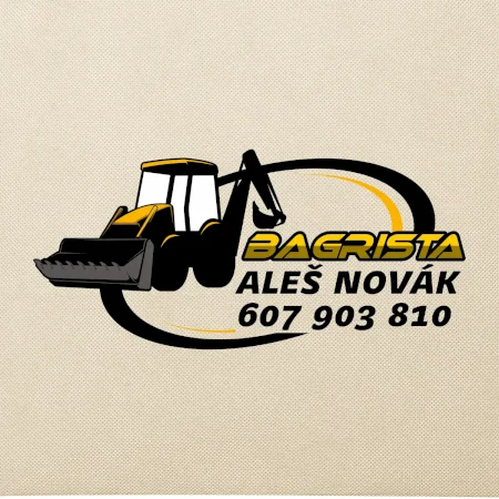 Bagrista v kruhu - vlastný nápis