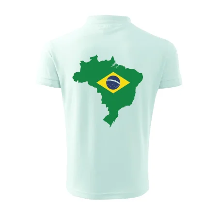 Brazília vlajka v mape