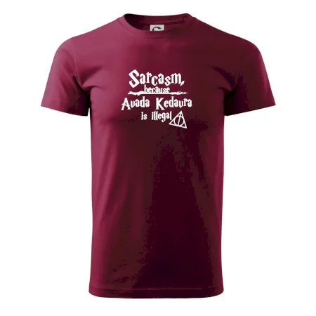 Harry - Sarcasm, because Avada Kedavra is illegal