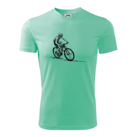 MTB kreslený cyklista