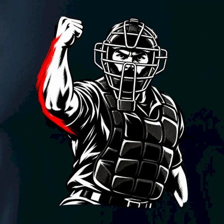 Baseballový rozhodčí signalizuje strike