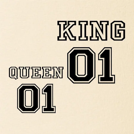 King - Queen - 01 dres (čiernobiela)