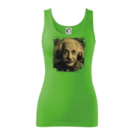 Albert Einstein so slúchadlami