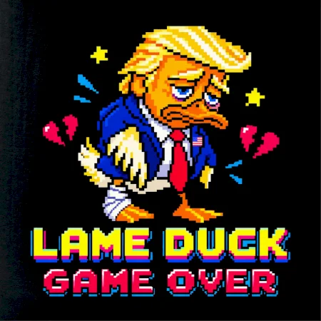 Trump lame duck pixel art game over