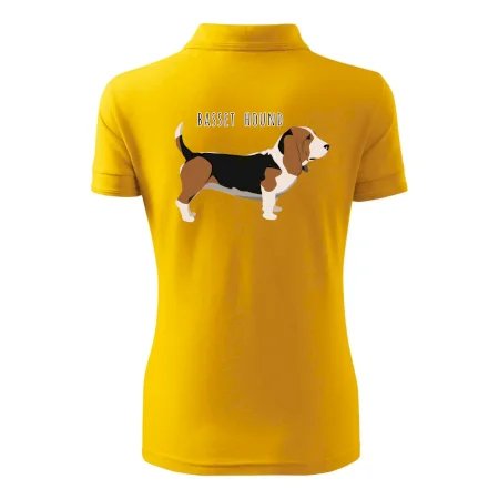 Basset hound pes s nápisom