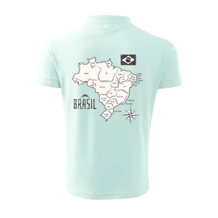 Brazília mapa s názvami regiónov