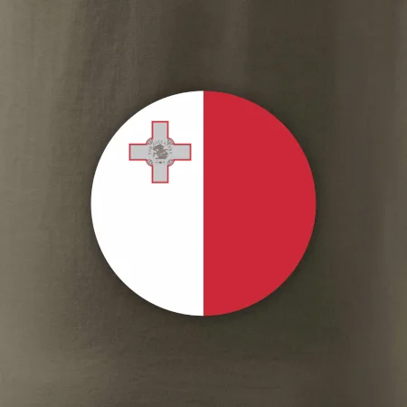 Vlajka Malta okrúhla veľká