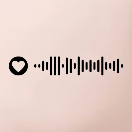 Zamilovaný Spotify kód na prsníku