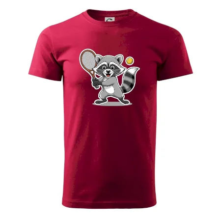 Mýval hrá tenis kreslený