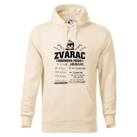 Hodinová mzda zvárač