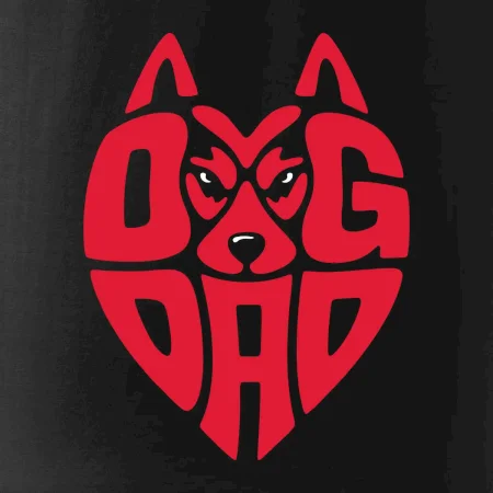 Dog dad nápis v hlavě
