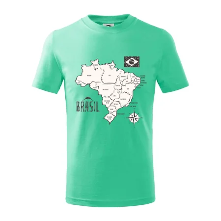 Brazília mapa s názvami regiónov