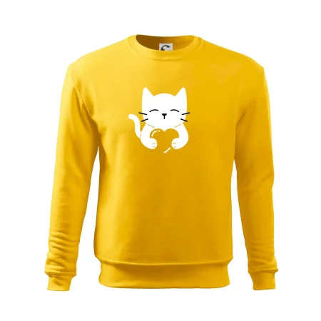 Mačka drží srdce