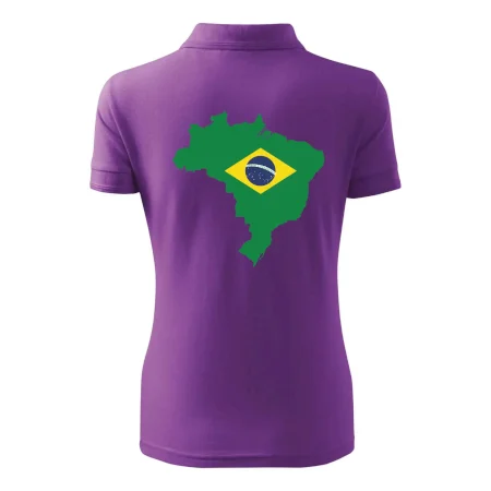 Brazília vlajka v mape