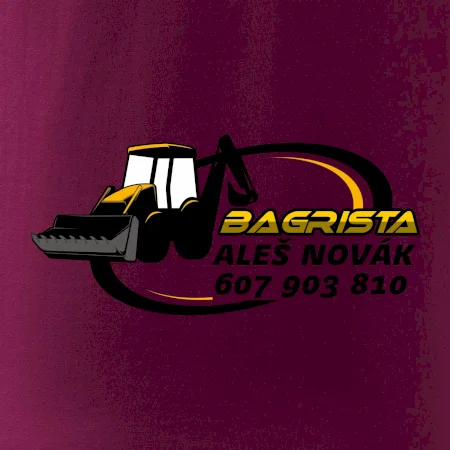 Bagrista v kruhu - vlastný nápis
