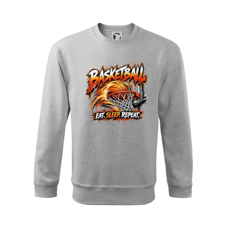 Basketbalový kôš s loptou eat sleep repeat