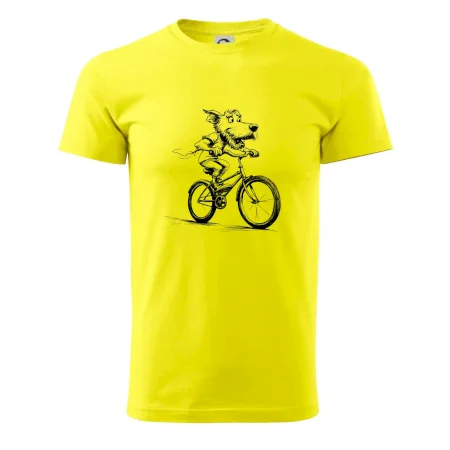 Pes na bicykli