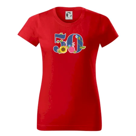 Kvetinové číslo kreslené - 50
