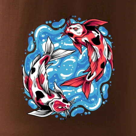 Yin & Yang Koi kapor - červený