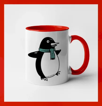 Tučniak so zeleným šálom