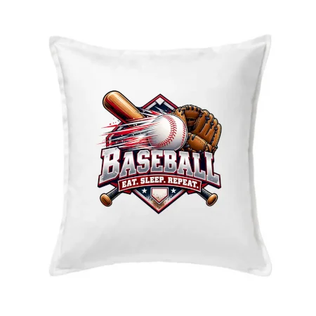 Baseballová pálka s rukavicou eat sleep repeat