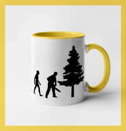 Evolúcia drevorubač - píla a strom