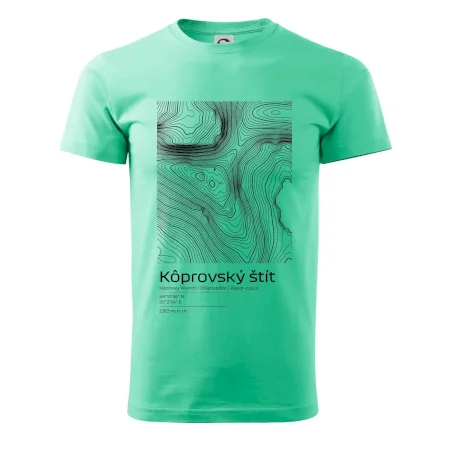 Kôprovský štít - vrstevnice v obdĺžniku