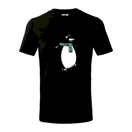 Tučniak so zeleným šálom