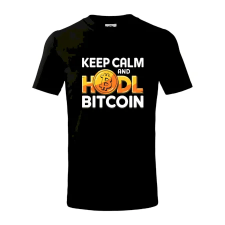 3D nápis Keep Calm and HODL Bitcoin