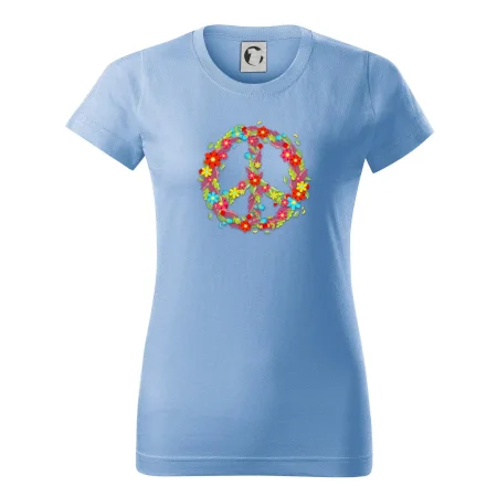 Peace symbol červené kvety