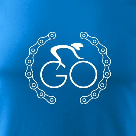 Logo cyklistu a reťaz