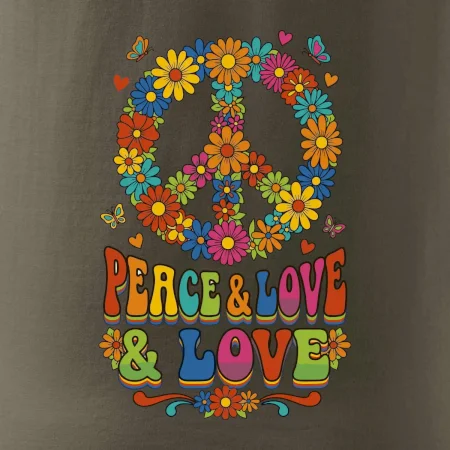Peace and love - na výšku s květy