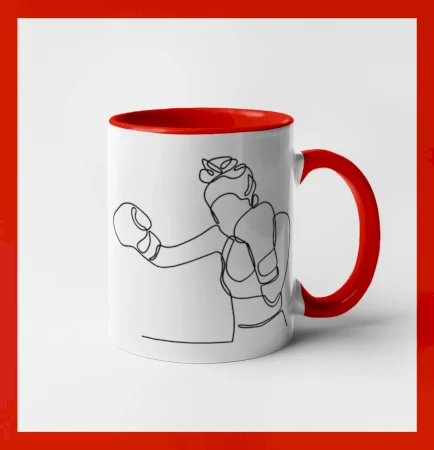 Žena boxerka jedným ťahom