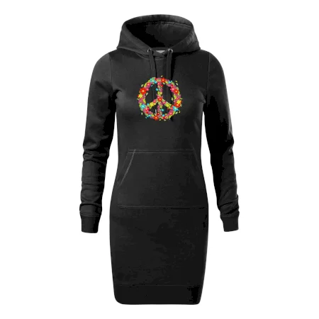 Peace symbol červené kvety