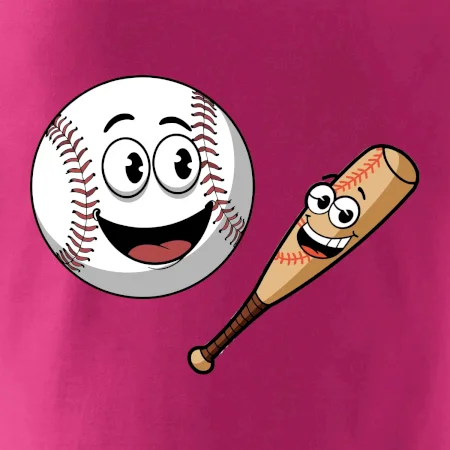 Parové tričko - baseballová raketa a loptička